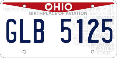 OH license plate GLB5125