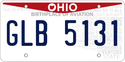 OH license plate GLB5131