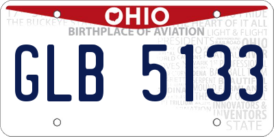 OH license plate GLB5133