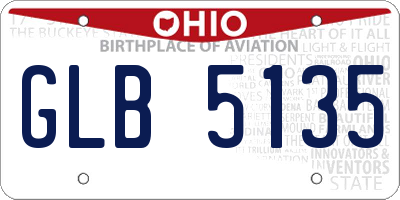 OH license plate GLB5135