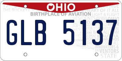 OH license plate GLB5137