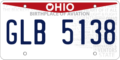 OH license plate GLB5138