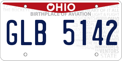 OH license plate GLB5142