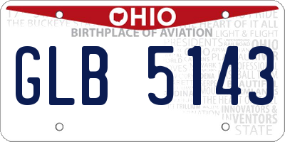 OH license plate GLB5143