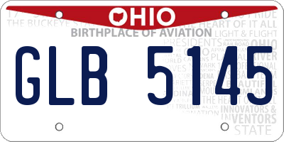 OH license plate GLB5145