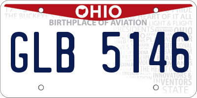 OH license plate GLB5146