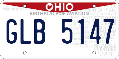 OH license plate GLB5147