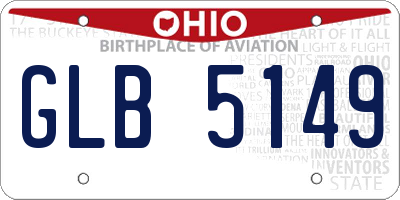 OH license plate GLB5149