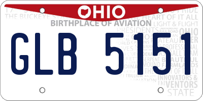 OH license plate GLB5151