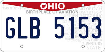 OH license plate GLB5153