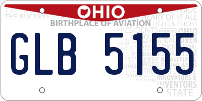 OH license plate GLB5155