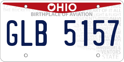OH license plate GLB5157