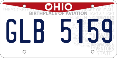 OH license plate GLB5159