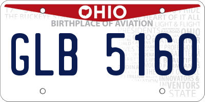 OH license plate GLB5160
