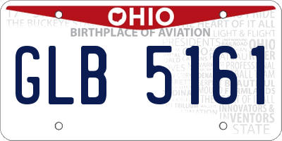 OH license plate GLB5161