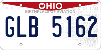 OH license plate GLB5162
