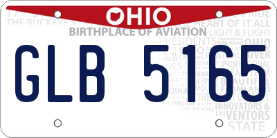 OH license plate GLB5165