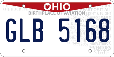 OH license plate GLB5168