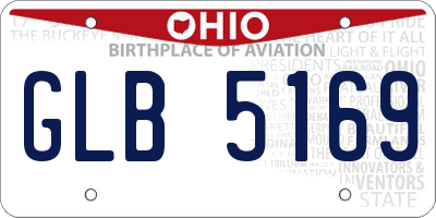 OH license plate GLB5169