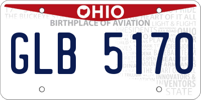 OH license plate GLB5170
