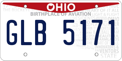 OH license plate GLB5171