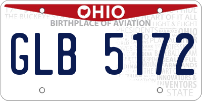 OH license plate GLB5172