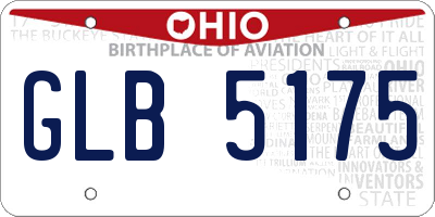 OH license plate GLB5175