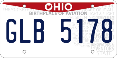 OH license plate GLB5178