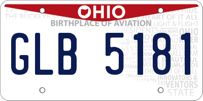 OH license plate GLB5181