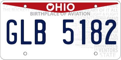 OH license plate GLB5182