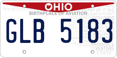 OH license plate GLB5183