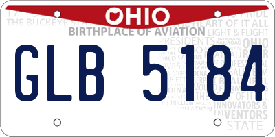 OH license plate GLB5184