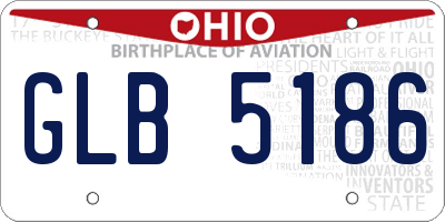 OH license plate GLB5186