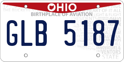 OH license plate GLB5187