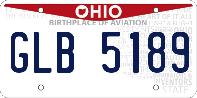 OH license plate GLB5189