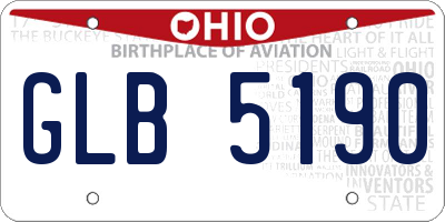 OH license plate GLB5190