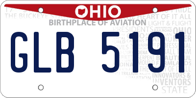 OH license plate GLB5191