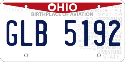 OH license plate GLB5192