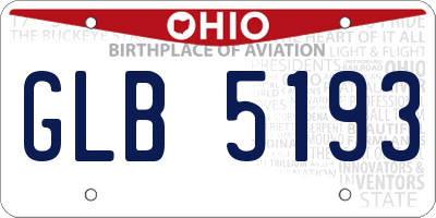 OH license plate GLB5193