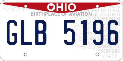 OH license plate GLB5196