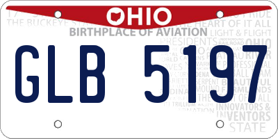 OH license plate GLB5197