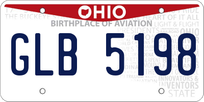 OH license plate GLB5198