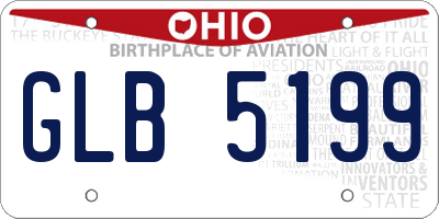 OH license plate GLB5199