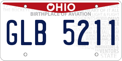 OH license plate GLB5211