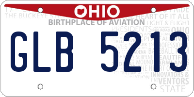 OH license plate GLB5213