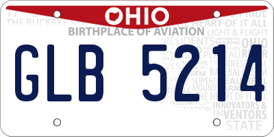OH license plate GLB5214