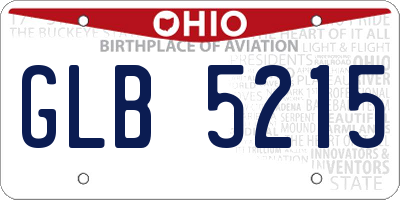 OH license plate GLB5215
