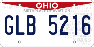 OH license plate GLB5216