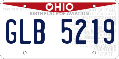 OH license plate GLB5219
