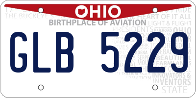 OH license plate GLB5229